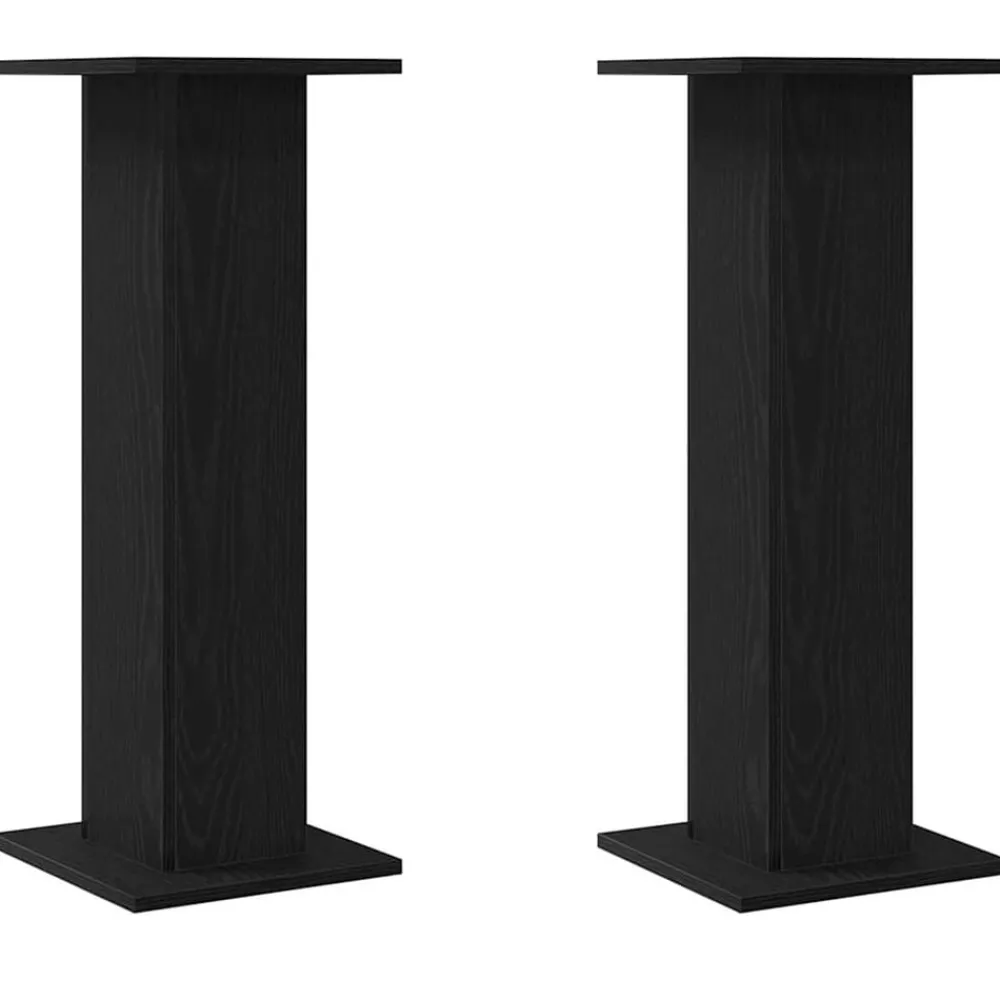 Luidspreker standaards 2 pcs Zwart Eiken>vidaXL Outlet