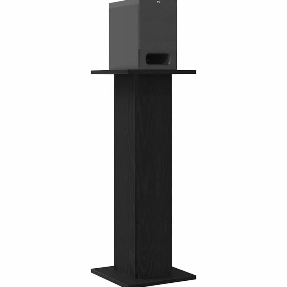 Luidspreker standaards 2 pcs Zwart Eiken>vidaXL Outlet