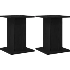 Luidspreker standaards 2 pcs Zwart Eiken>vidaXL Outlet