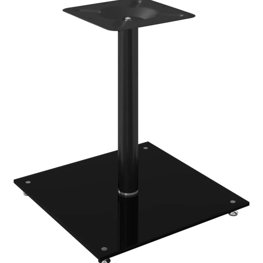 Elektronica*vidaXL Luidsprekerstandaards 2 st 1 pijler gehard glas Zwart