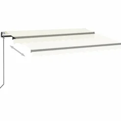 Tuin & Gazon*vidaXL Luifel automatisch uittrekbaar 350x250 cm crèmekleurig Cr&egrave;me