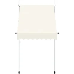 Tuin & Gazon*vidaXL Luifel handmatig uittrekbaar 150 cm crème Crème