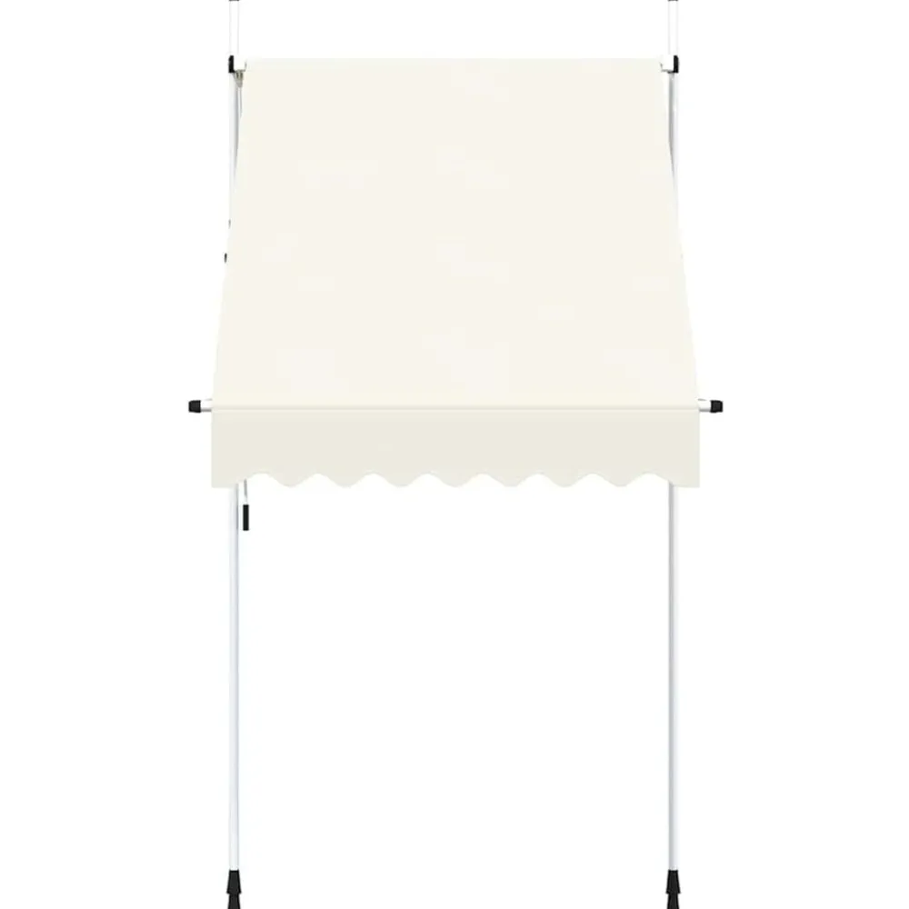 Tuin & Gazon*vidaXL Luifel handmatig uittrekbaar 150 cm crème Crème