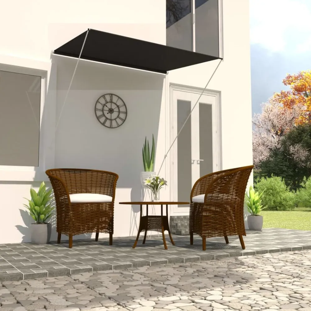Tuin & Gazon*vidaXL Luifel uittrekbaar 150x150 cm Antraciet