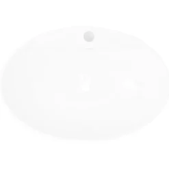 Luxe wastafel met overloop en kraangat ovaal keramiek><noscript><img width=