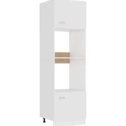 Kasten & Opbergmeubelen*vidaXL Magnetronkast Lyon 60x57x207 cm bewerkt hout Wit