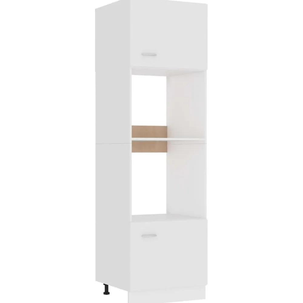 Kasten & Opbergmeubelen*vidaXL Magnetronkast Lyon 60x57x207 cm bewerkt hout Wit