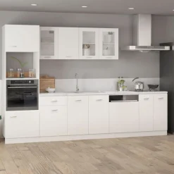 Kasten & Opbergmeubelen*vidaXL Magnetronkast Lyon 60x57x207 cm bewerkt hout Wit