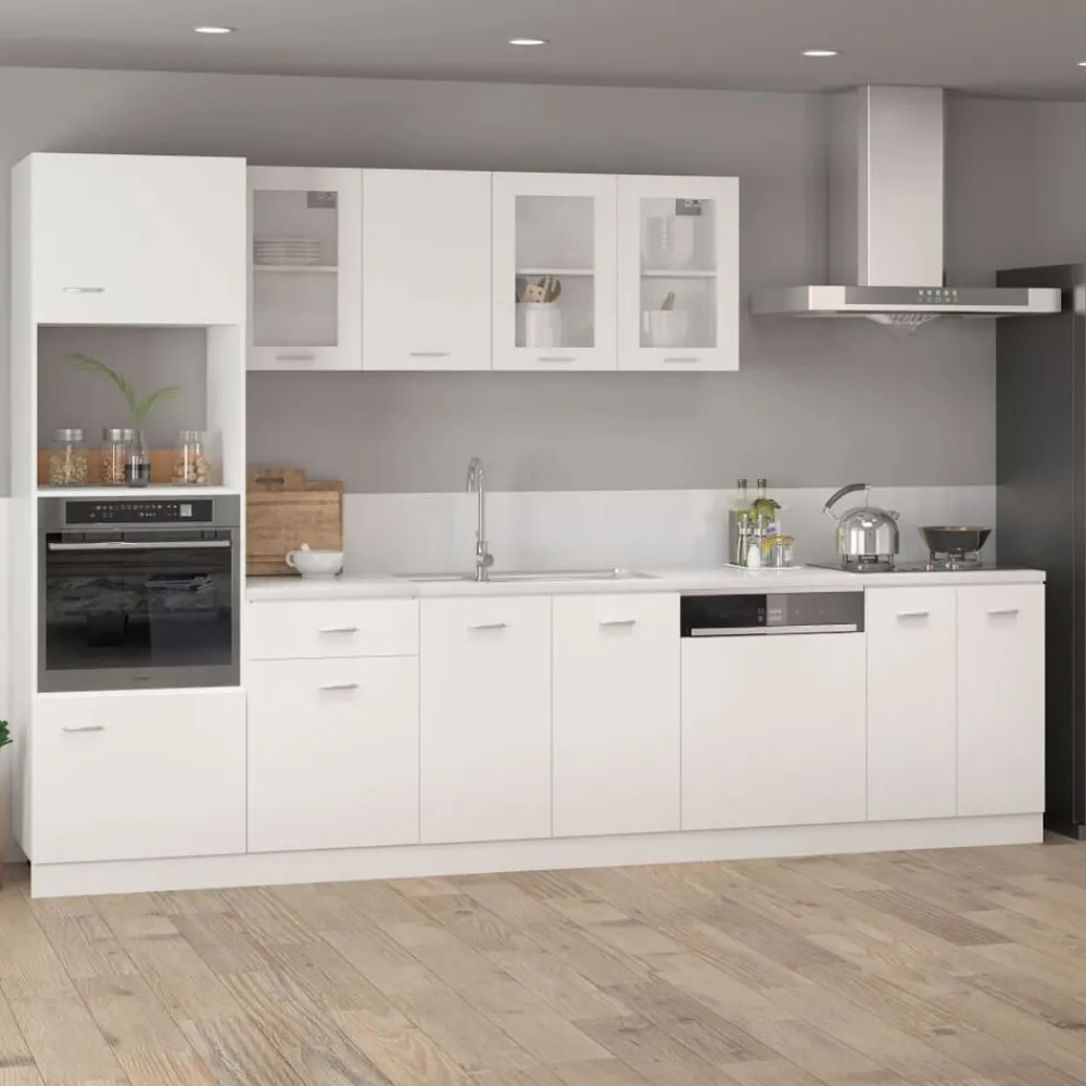 Kasten & Opbergmeubelen*vidaXL Magnetronkast Lyon 60x57x207 cm bewerkt hout Wit