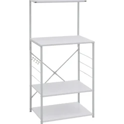 Keuken & Eetkamer*vidaXL Magnetronkast 60x39,6x123 cm bewerkt hout Wit