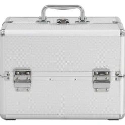 Bagage & Tassen*vidaXL Make-up koffer 22x30x21 cm aluminium kleurig Zilver