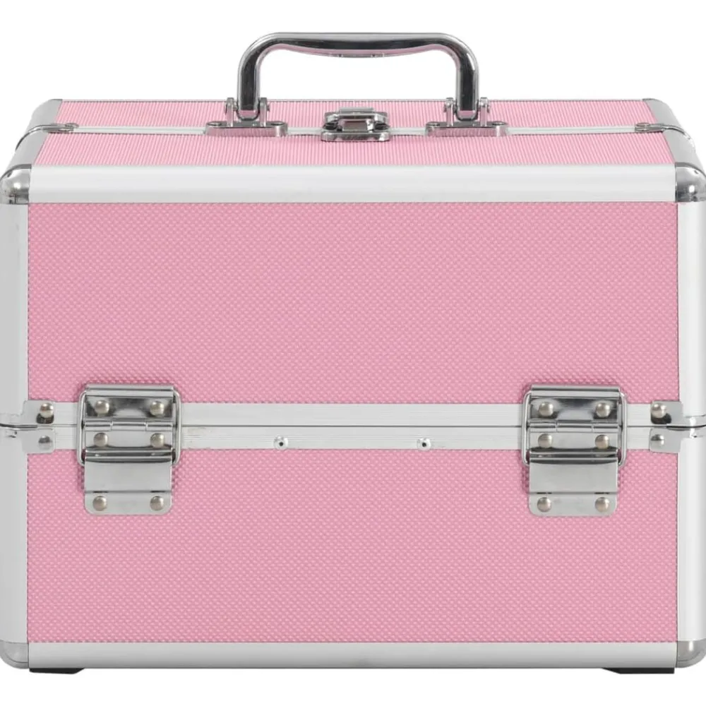 Make-up koffer 22x30x21 cm aluminium>vidaXL Hot