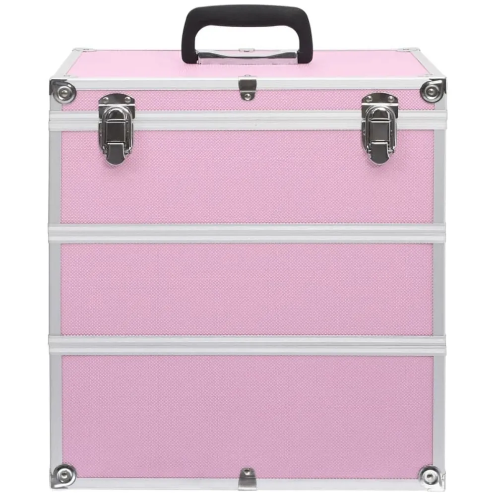 Make-up koffer 37x24x40 cm aluminium>vidaXL New