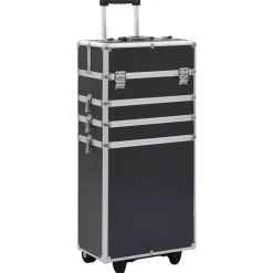 Bagage & Tassen*vidaXL Make-up trolley aluminium Zwart