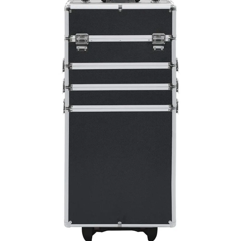 Bagage & Tassen*vidaXL Make-up trolley aluminium Zwart