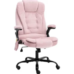 Kantoormeubelen*vidaXL Massagekantoorstoel fluweel Roze
