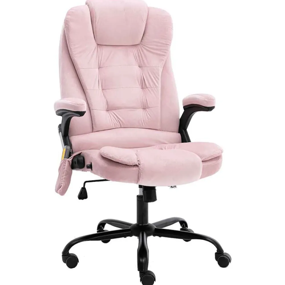 Kantoormeubelen*vidaXL Massagekantoorstoel fluweel Roze
