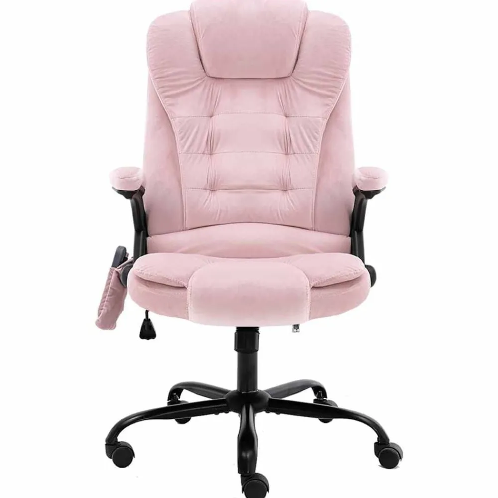 Kantoormeubelen*vidaXL Massagekantoorstoel fluweel Roze