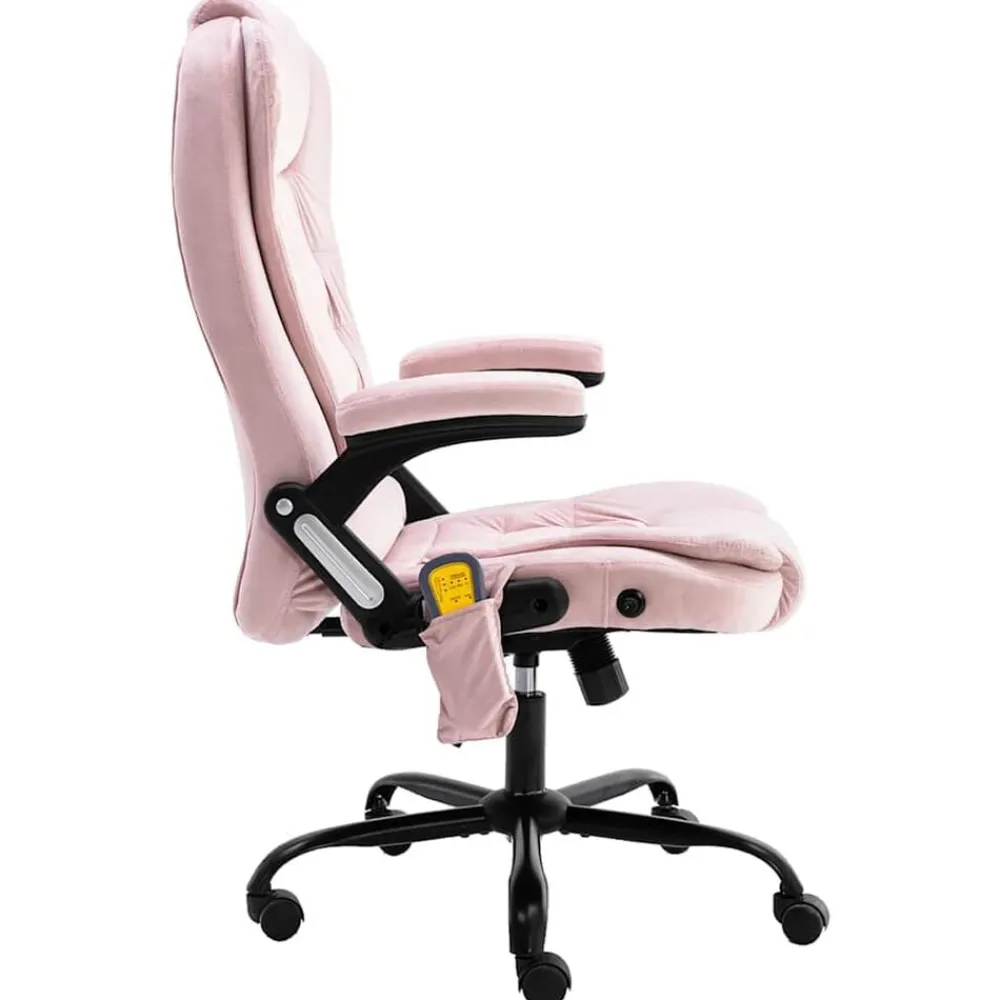 Kantoormeubelen*vidaXL Massagekantoorstoel fluweel Roze