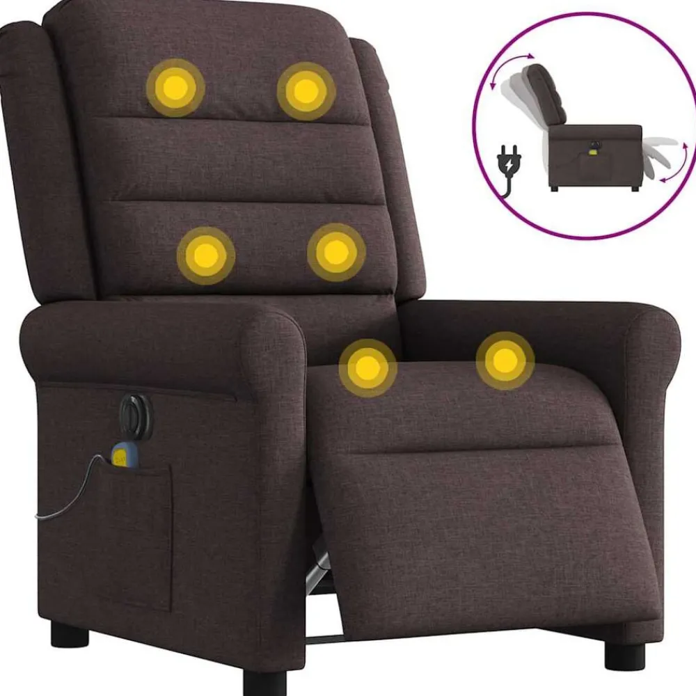 Massagestoel elektrisch verstelbaar stof>vidaXL Hot