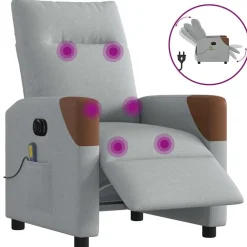 Massagestoel elektrisch verstelbaar stof>vidaXL Best