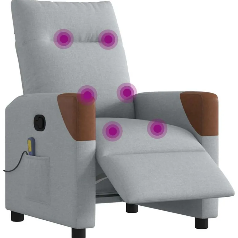 Massagestoel elektrisch verstelbaar stof>vidaXL Best