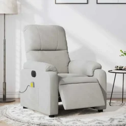 Massagestoel elektrisch verstelbaar microvezelstof>vidaXL Outlet