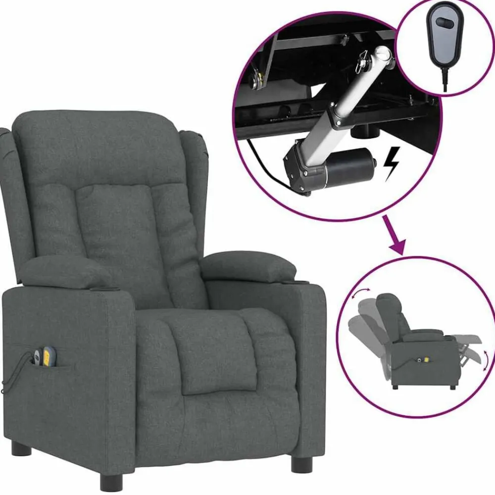 Massagestoel elektrisch stof>vidaXL Hot