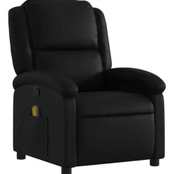 Stoelen*vidaXL Massagestoel van kunstleer Zwart