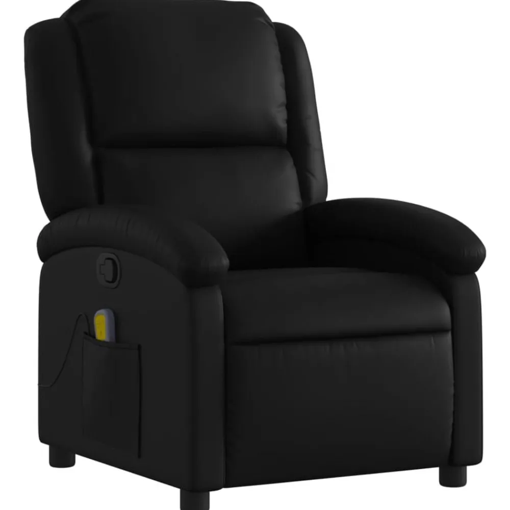 Stoelen*vidaXL Massagestoel van kunstleer Zwart