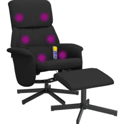 Massagestoel verstelbaar met voetenbank stof>vidaXL Hot