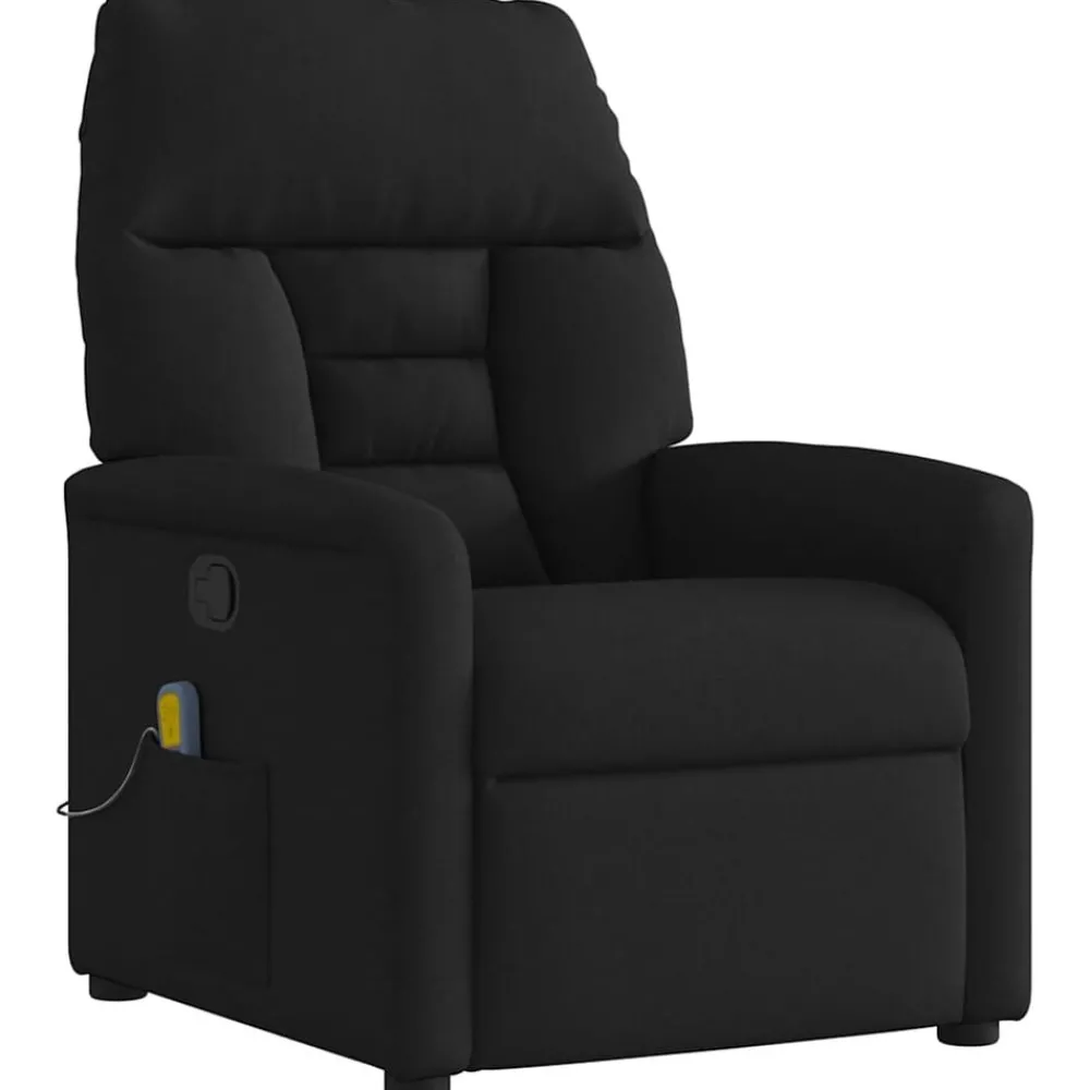 Stoelen*vidaXL Massagestoel verstelbaar stof Zwart