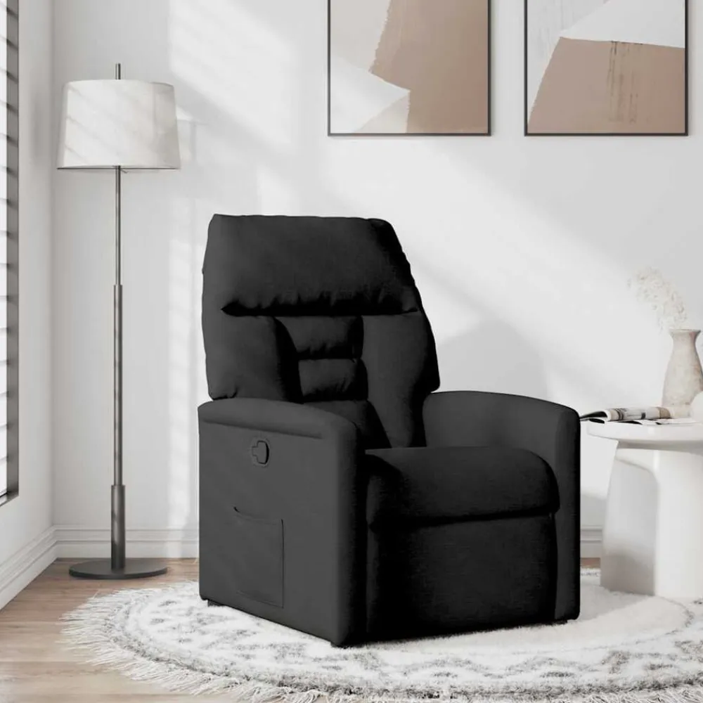 Stoelen*vidaXL Massagestoel verstelbaar stof Zwart