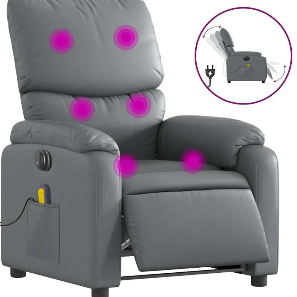 Massagestoel verstelbaar elektrisch kunstleer>vidaXL Hot