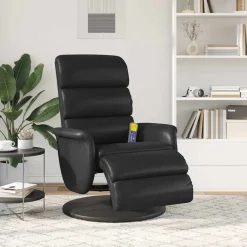 Massagestoel verstelbaar met voetensteun kunstleer><noscript><img width=