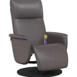 Stoelen*vidaXL Massagestoel verstelbaar met voetensteun kunstleer Grijs