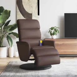 Massagestoel verstelbaar met voetensteun kunstleer>vidaXL Clearance