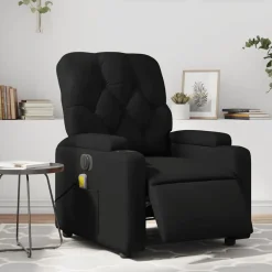 Stoelen*vidaXL Massagestoel verstelbaar elektrisch kunstleer Zwart