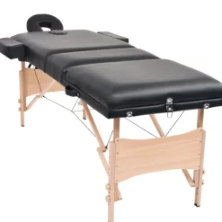 Massagetafel- en krukset inklapbaar 3 zones 10 cm dik wit>vidaXL Discount
