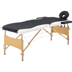 Massagetafel inklapbaar 2 zones hout>vidaXL Clearance