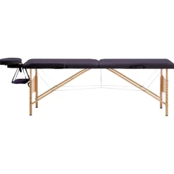 Massagetafel inklapbaar 2 zones hout>vidaXL Hot