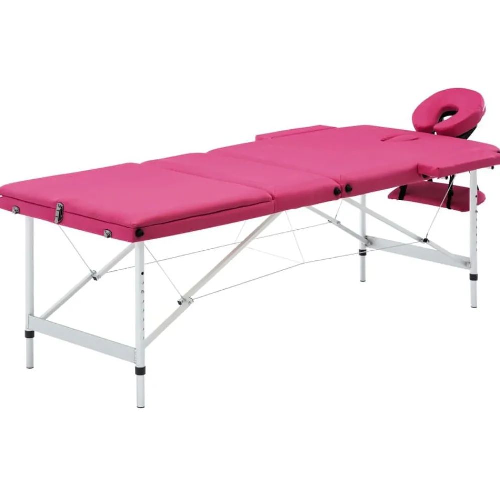 Massagetafel inklapbaar 3 zones aluminum>vidaXL Discount