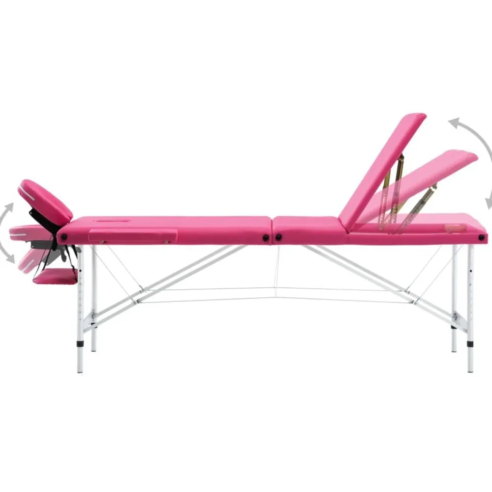 Massagetafel inklapbaar 3 zones aluminum>vidaXL Discount
