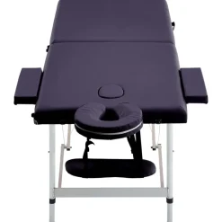 Uiterlijk & Gezondheid*vidaXL Massagetafel inklapbaar 2 zones aluminum Paars