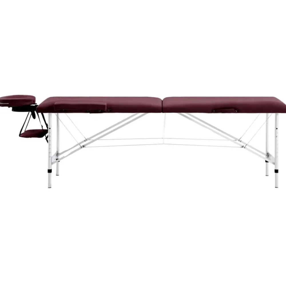 Massagetafel inklapbaar 2 zones aluminum>vidaXL Online
