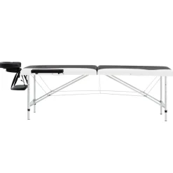 Massagetafel inklapbaar 2 zones aluminium><noscript><img width=