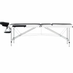 Uiterlijk & Gezondheid*vidaXL Massagetafel inklapbaar 3 zones aluminium Zwart en wit