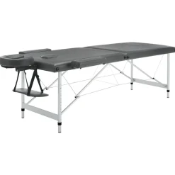 Massagetafel met 2 zones 186x68 cm aluminium frame><noscript><img width=