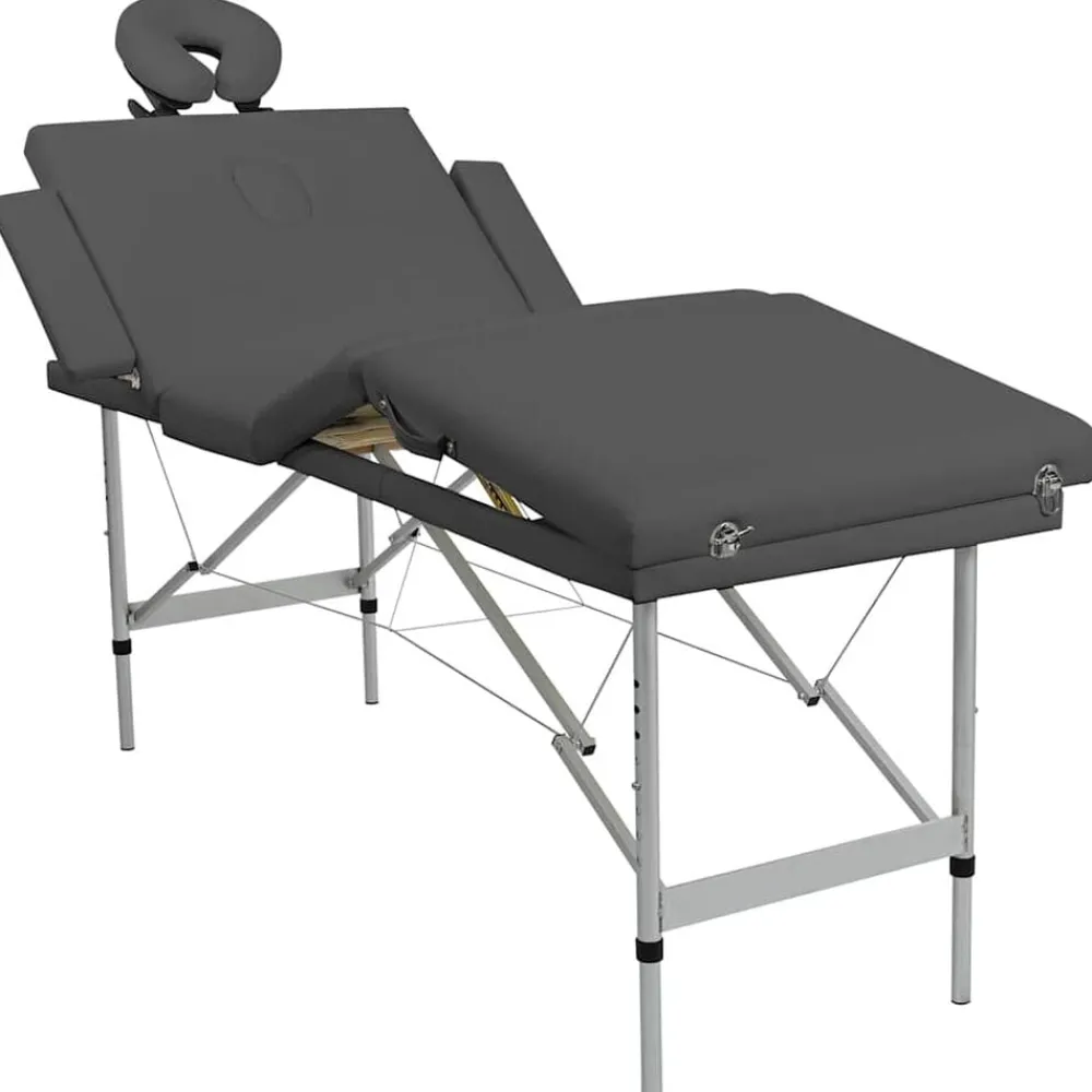 Massagetafel met 4 zones 186x68 cm aluminium frame>vidaXL Sale