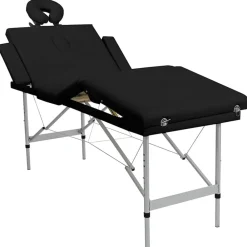 Massagetafel met 4 zones inklapbaar aluminum frame>vidaXL